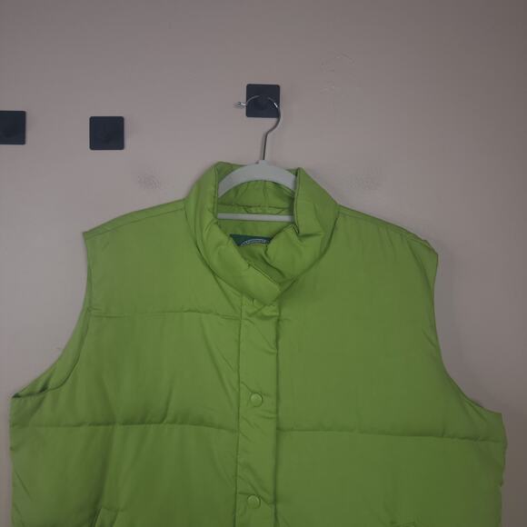 Cabela's Quilted Goose Down Puffer Vest in Lime Green Size L - Picture 2 of 9